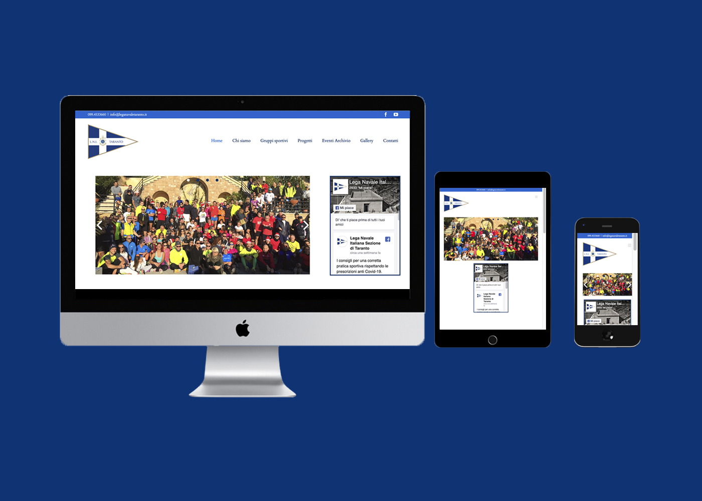 Mockup consisting of laptop, tablet pc and mobile smartphone with blank screen. For adaptive design presentation.