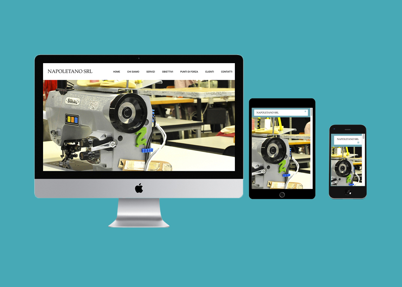 Mockup consisting of laptop, tablet pc and mobile smartphone with blank screen. For adaptive design presentation.